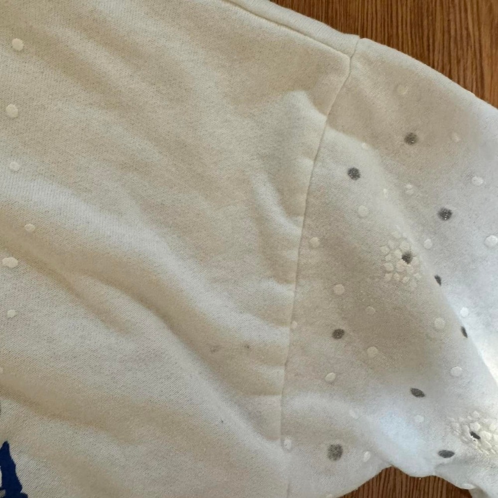 Vintage Men's Sweatshirt Winter Wonderland Snow Holiday Nature White Measure L - Picture 4 of 7